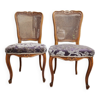 Pair of cane chairs