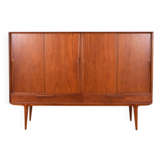 Buffet haut danois en teck des années 50, modèle 13, par Gunni Omann pour Omann Jun.