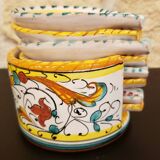 Signed ceramic ashtray set with holder