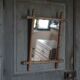 Bamboo imitation wood mirror, antique mirror, hanging mirror