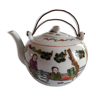 Teapot from China, generous shape, painted décor.