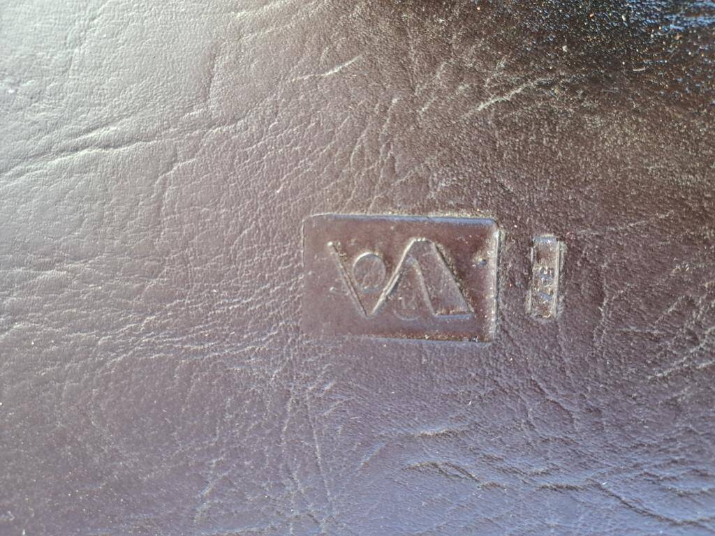 Metal and imitation leather sled-style office chair, 1970s