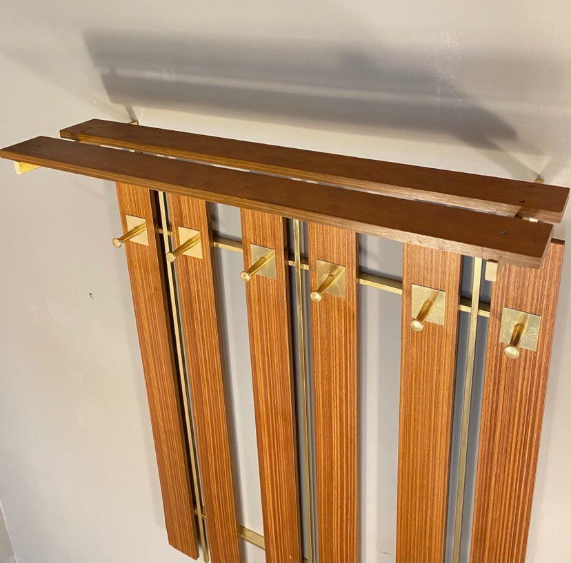 Wall hanger for clothes vintage teak 60