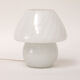 Vintage white mushroom lamp by Glashutte, 1960 Germany.