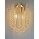 Modern Italian Gold Wall Sconce Lot of Four with Murano Conchiglie Glass