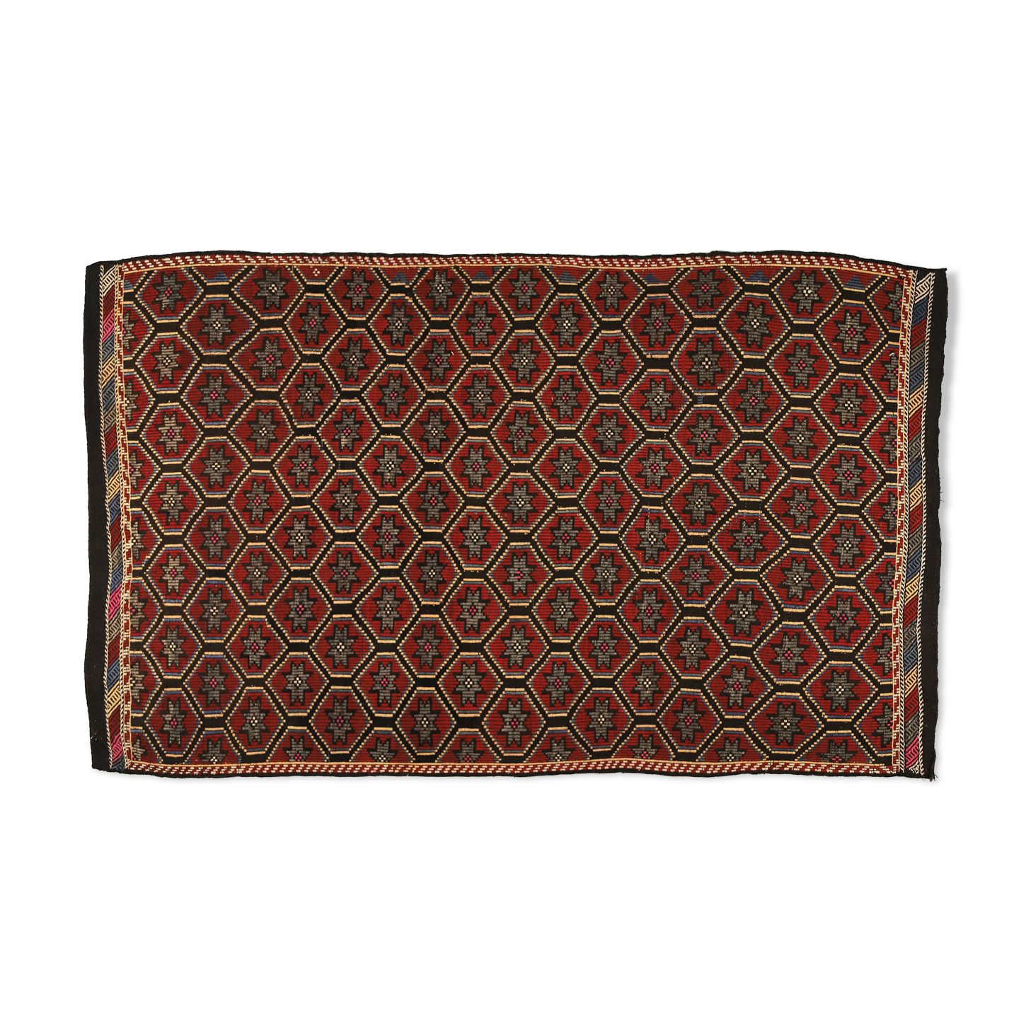 Anatolian handmade kilim rug 284 cm x 176 cm