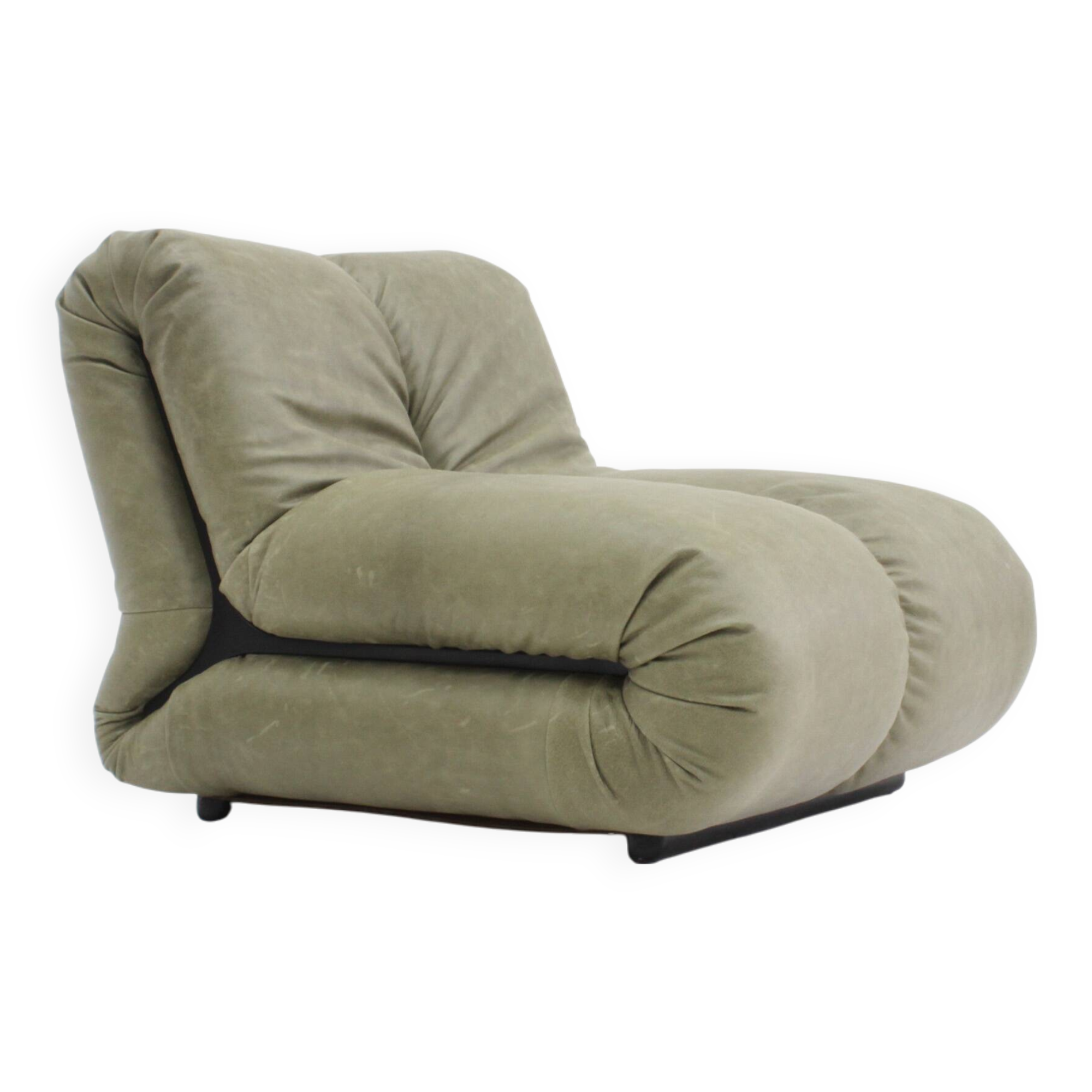 Pagru leather lounge chairs Claudio Vagnoni 1P Italy 1971