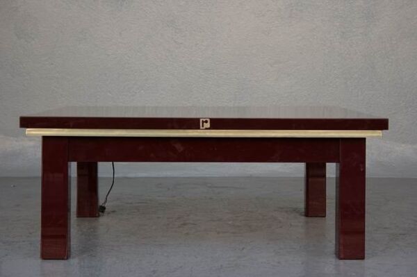 Table basse design 1970 Paco Rabannes en laque