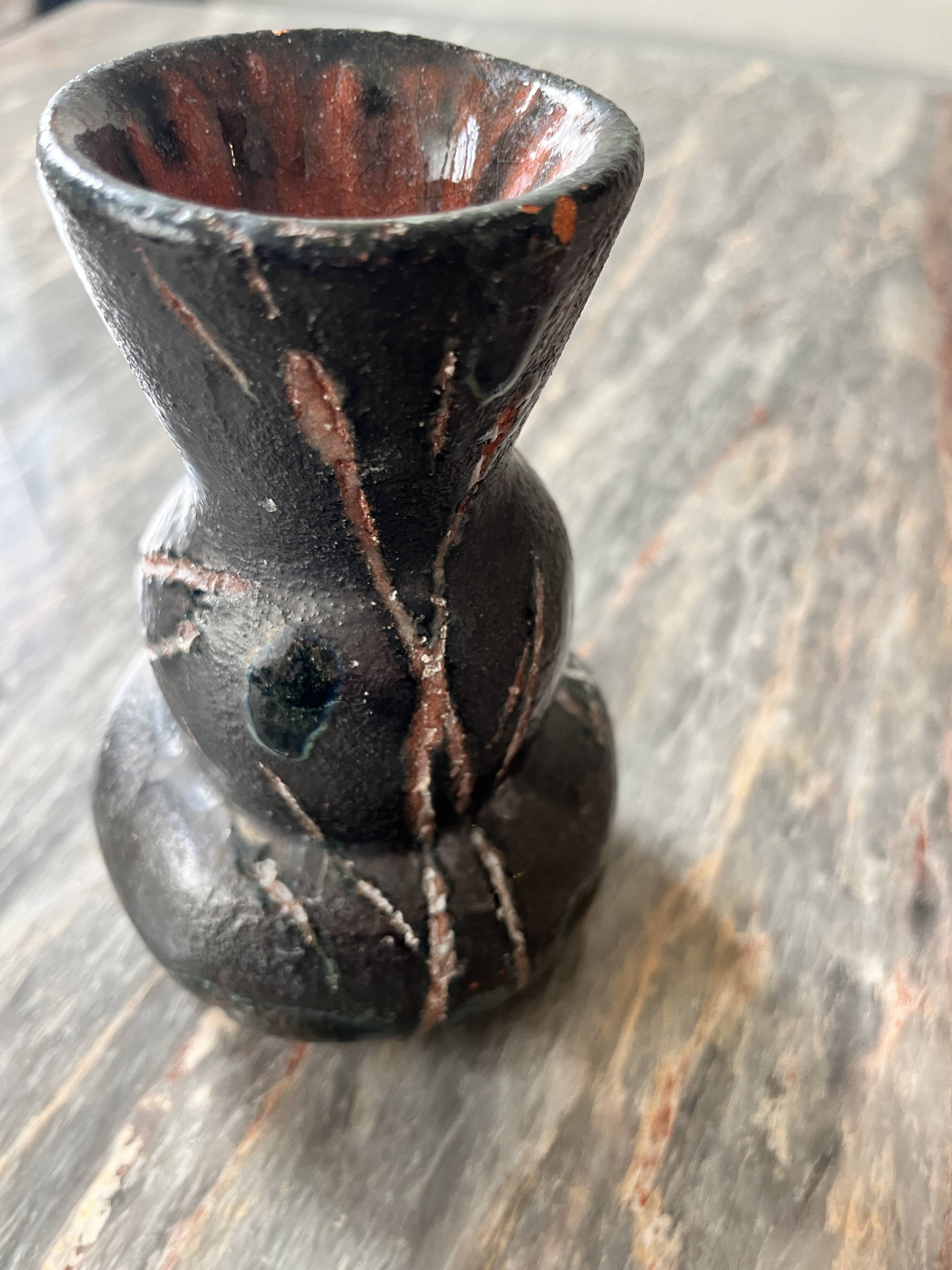signed ceramic vase
