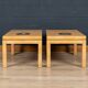 Une paire de tables d'appoint en bois laqué belge et en agate par willy daro c.1970