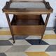 Table à thé 1900 art nouveau acajou laiton meuble ancien desserte
