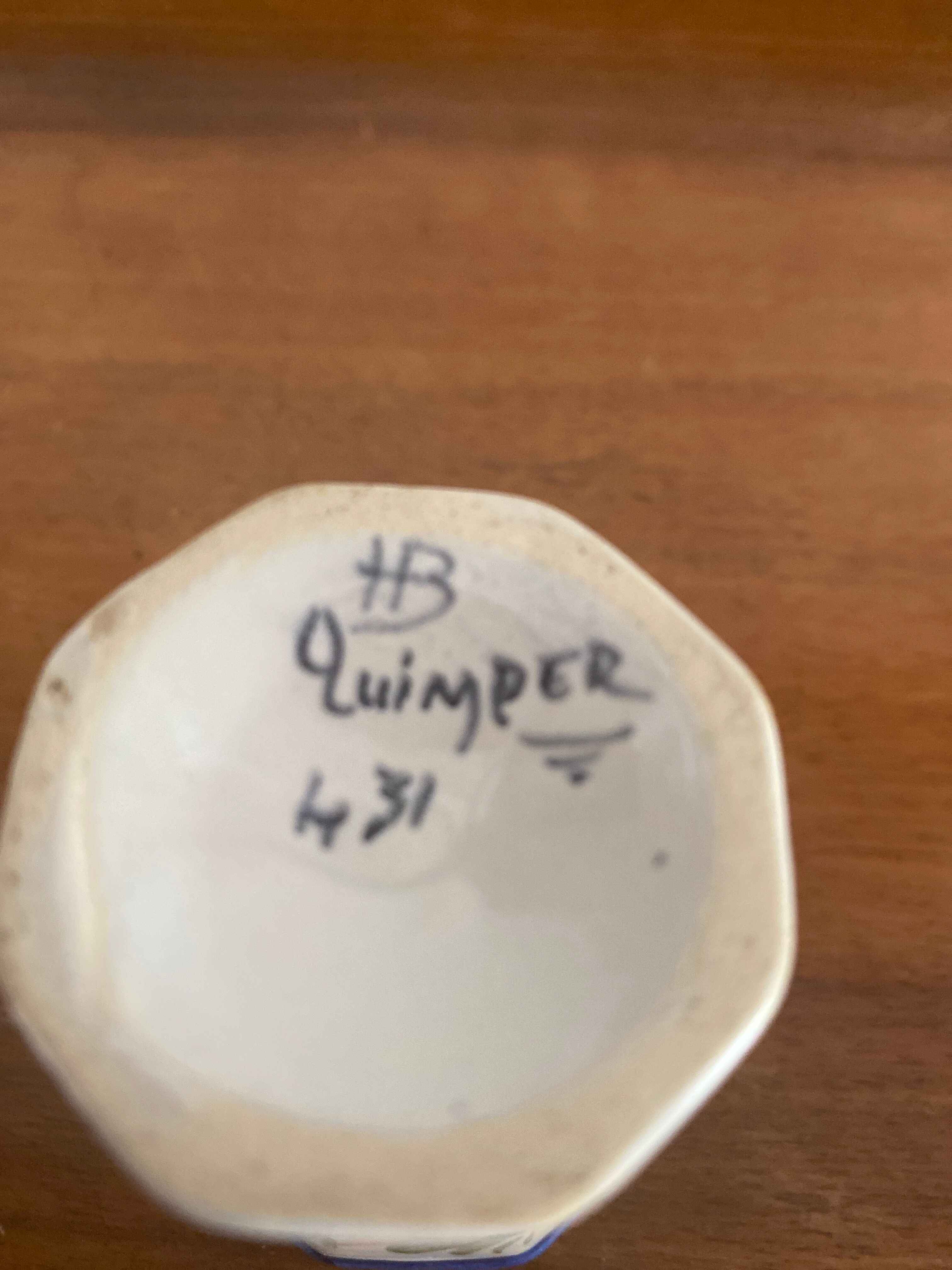 Coquetier faience Quimper