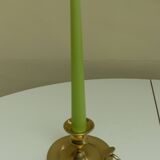 Golden brass candle holder