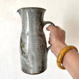 Enamelled terracotta pitcher