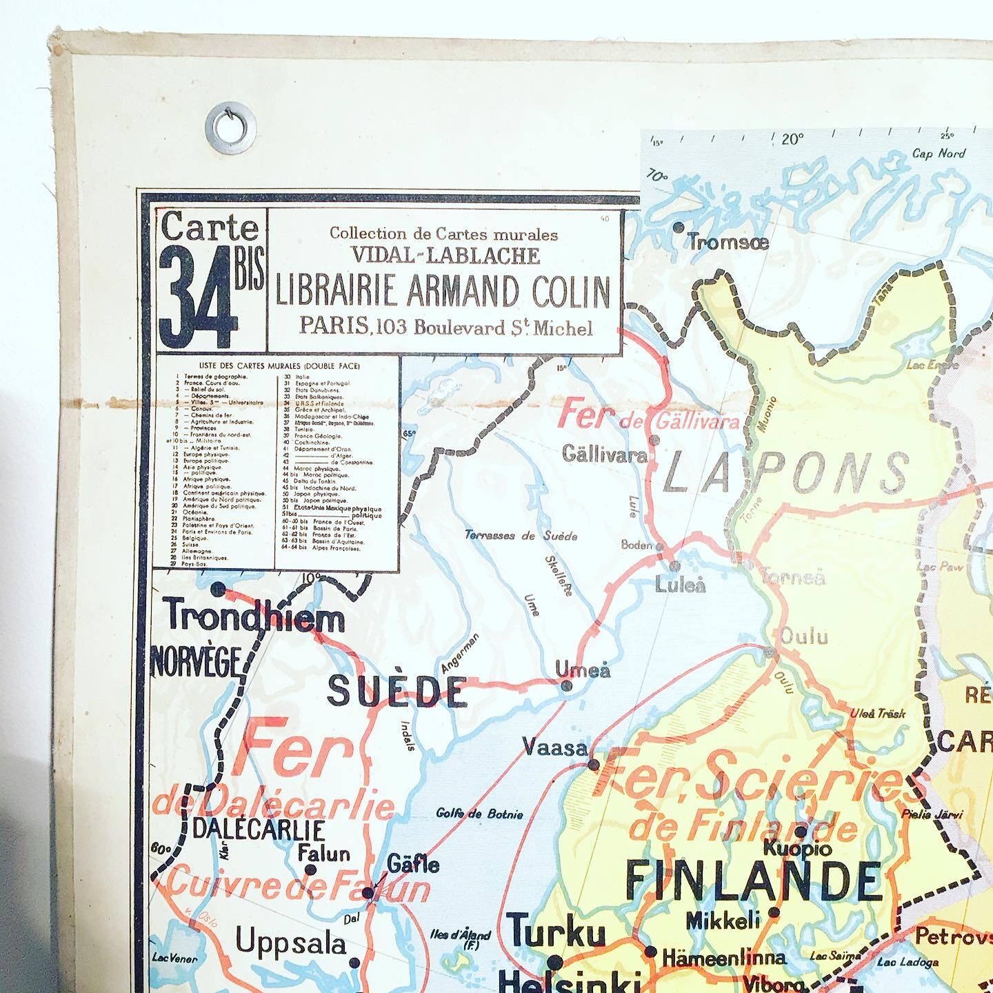 Former school map Vidal Lablache 34 USSR