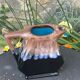 Decanter pitcher in blue and beige glazed ceramic vintage