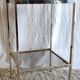 Gold metal and smoked glass side table - 1970s/80s