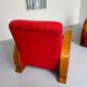 2 anciens fauteuils club art déco années 30 structure bois courbé