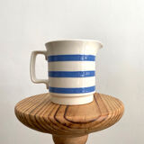Striped earthenware pitcher