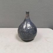 Pauline Toynbee vase, Textured Blue Crystal Glaze Organic Shape, 1980s