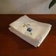 8 serviettes de table brodées fleurs coton métis 40 x 38