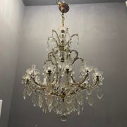 Lustre italien en cristal de murano, années 1950