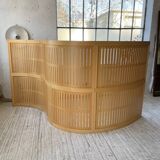Large curved beech screen from the 80s