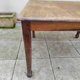 Old large square farmhouse style table