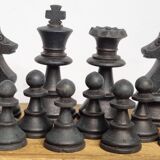 Antique Staunton Design Chess Set - Turned Wood Pieces (King 6cm)