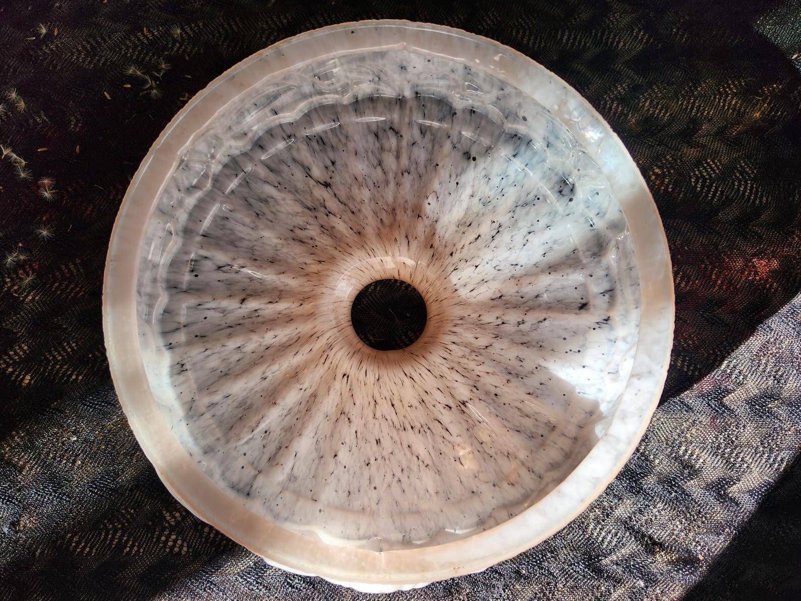 Art Deco Pink Opaline Glass Suspension Lamp Shade Rose Detail