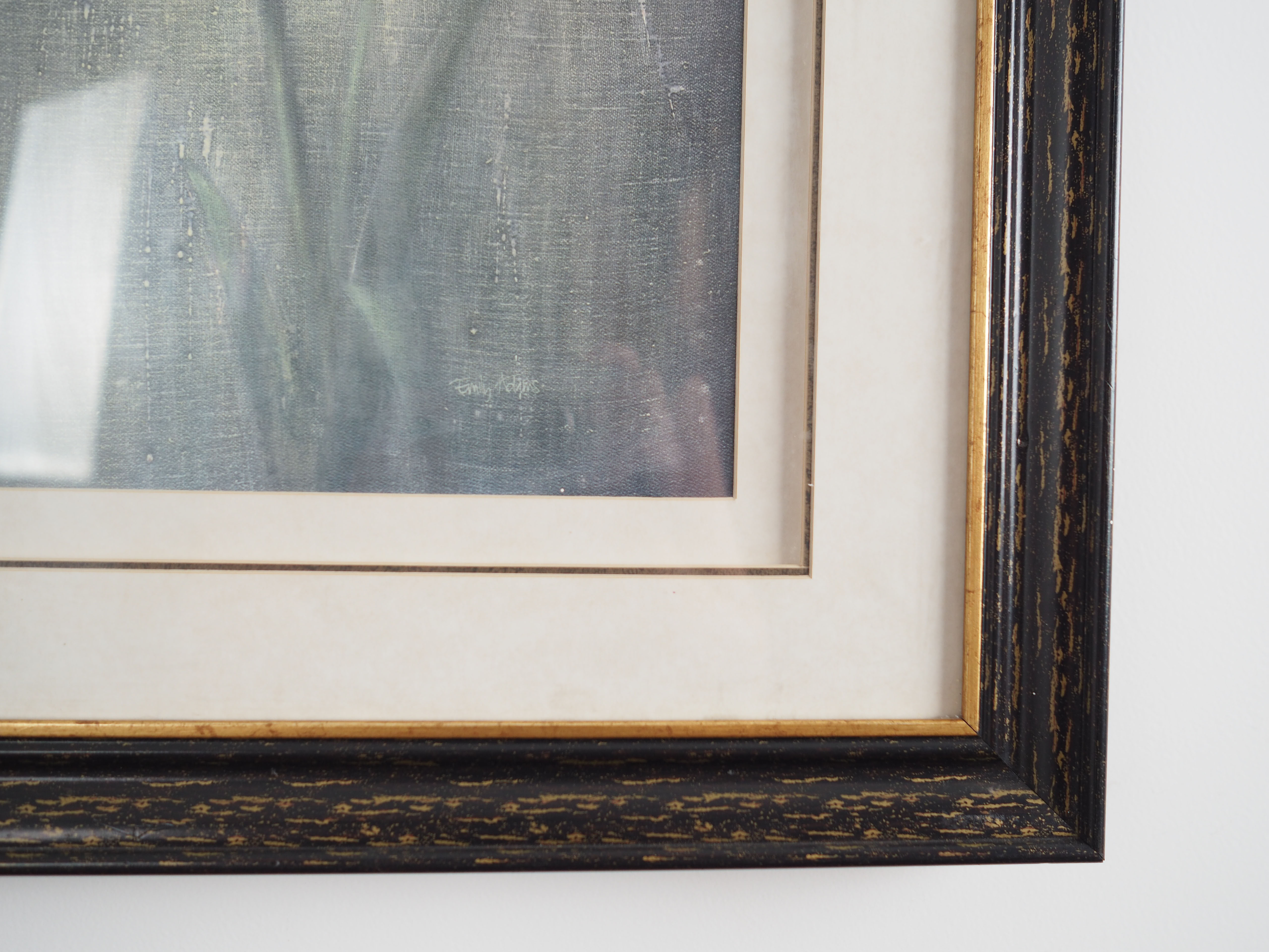 Painting „The White Flower”, Scandinavian design, 1970s