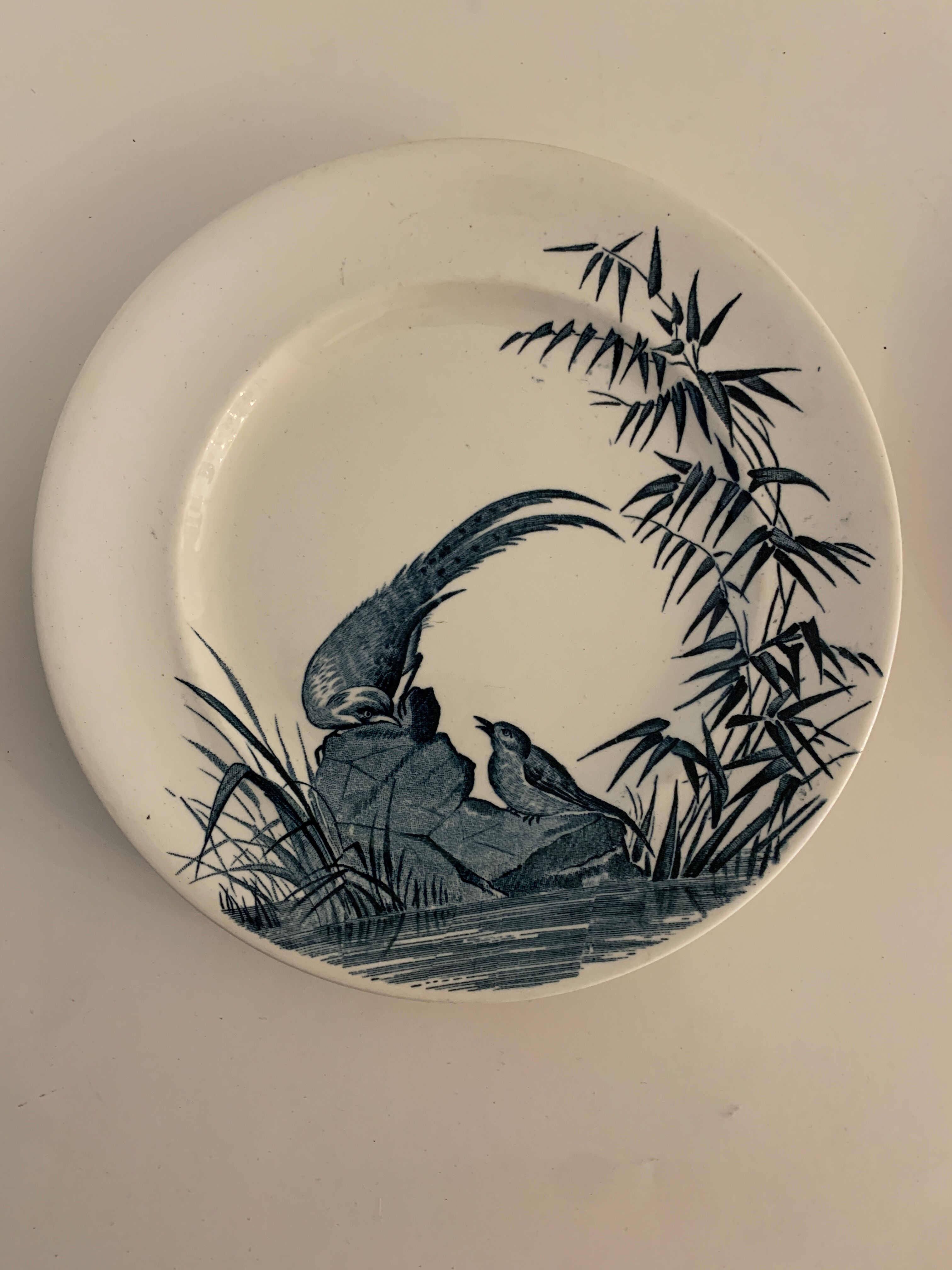 4 Japanese Longwy flat plates