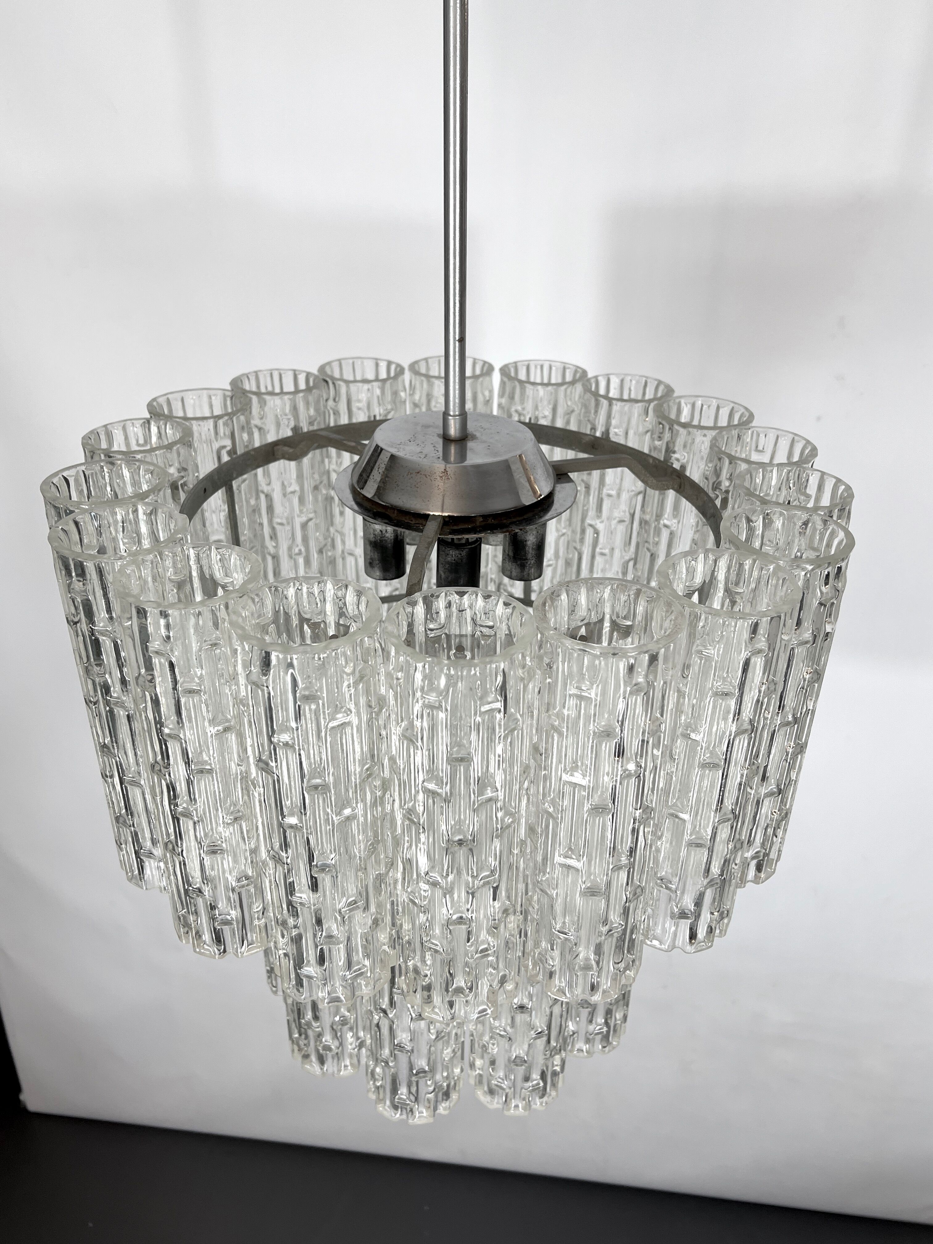 Vintage murano glass elements chandelier from 60s