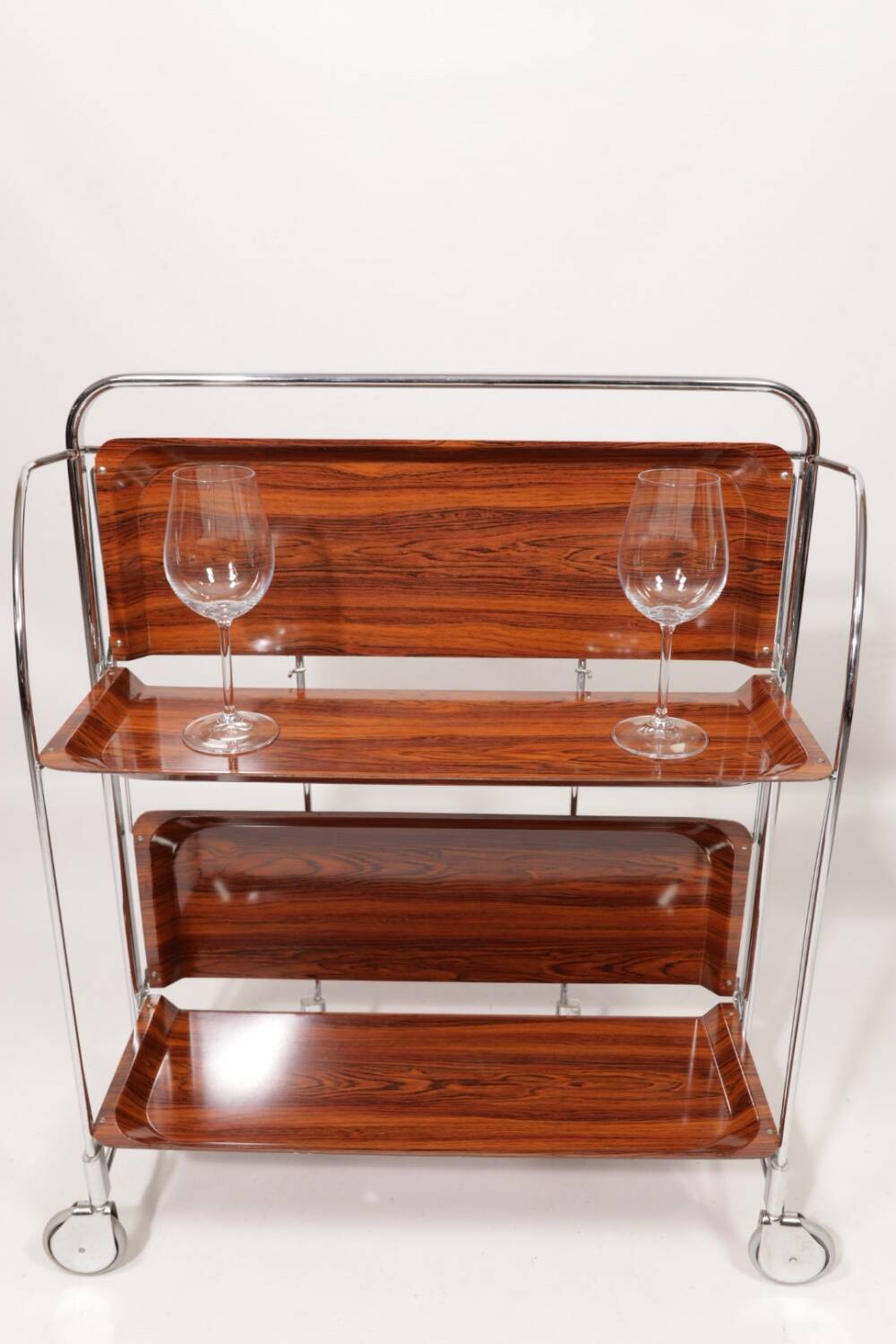 Bauhaus roll bar table chrome 1960 mid century modern design