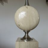 Travertine lamp by Philippe Barbier 1970
