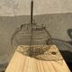 Vintage iron egg basket with hanse antique