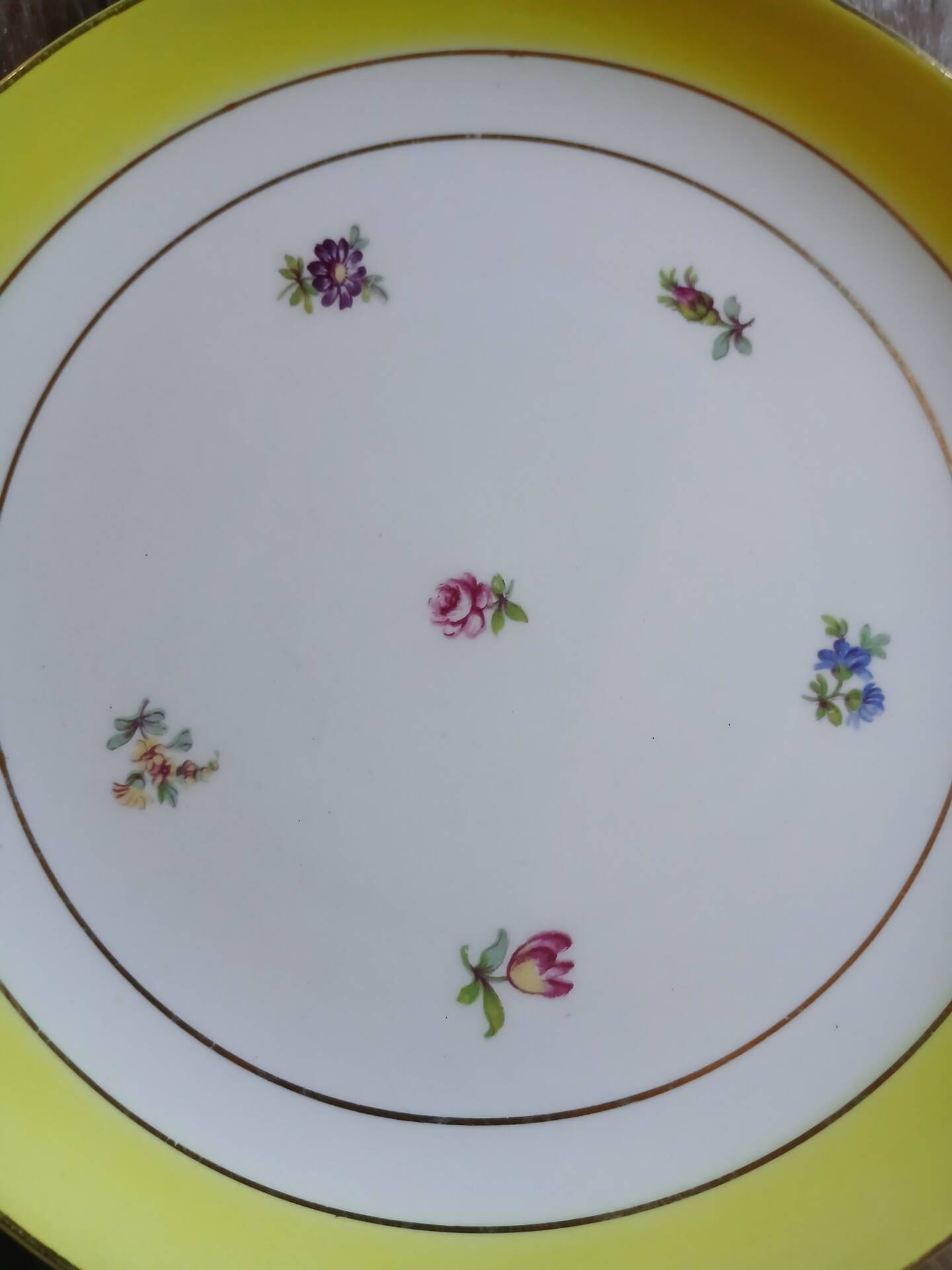 10 assiettes à dessert anciennes Gien 