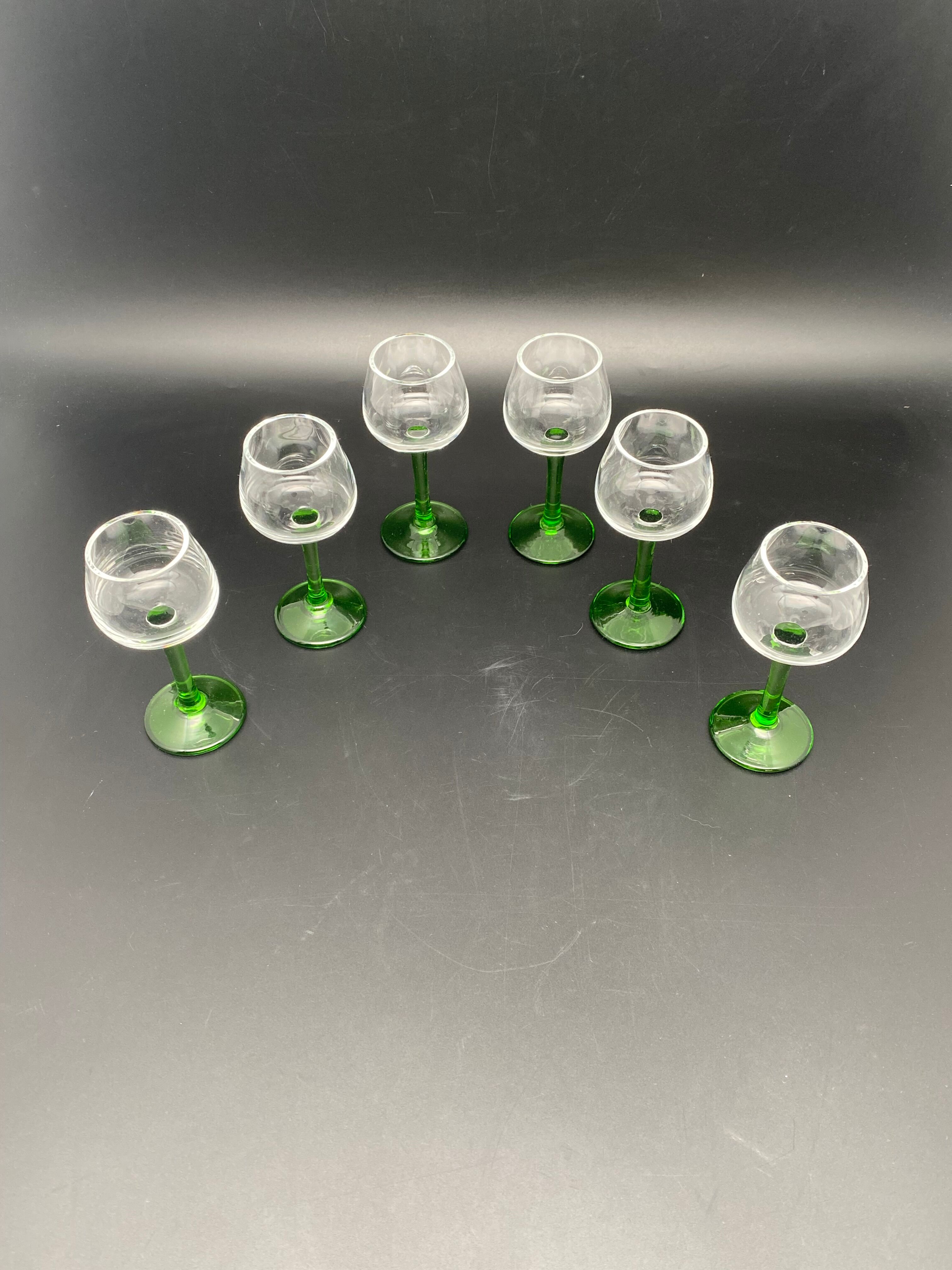 Digestive glasses on foot, mini Gewurztraminer glasses