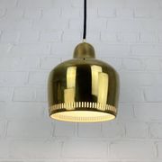 Golden Bell brass pendant light Alvar Aalto Louis Poulsen, Denmark 1950s