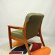 Fauteuil vintage vert boucle 1960 Scandinavian design