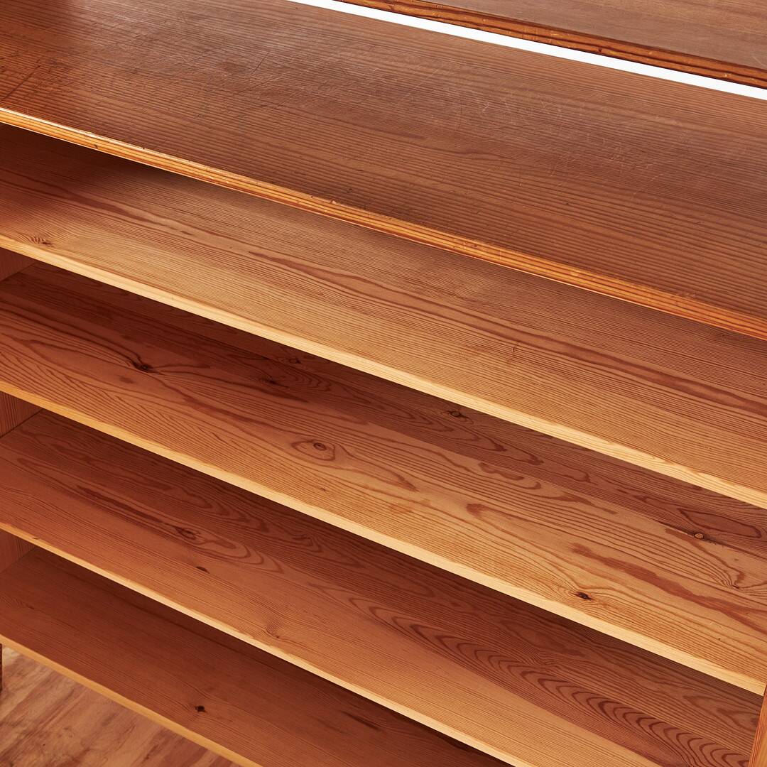 Pine libraries by Carl Malmsten with cabinets, pair, Sweden, 20th century