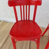Red baumann chairs