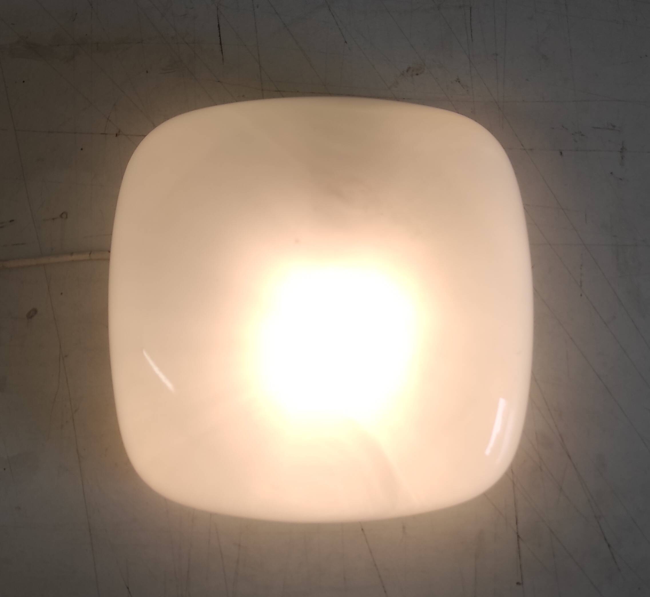 Ceiling light or square opaline globe wall light - 1950s/60s