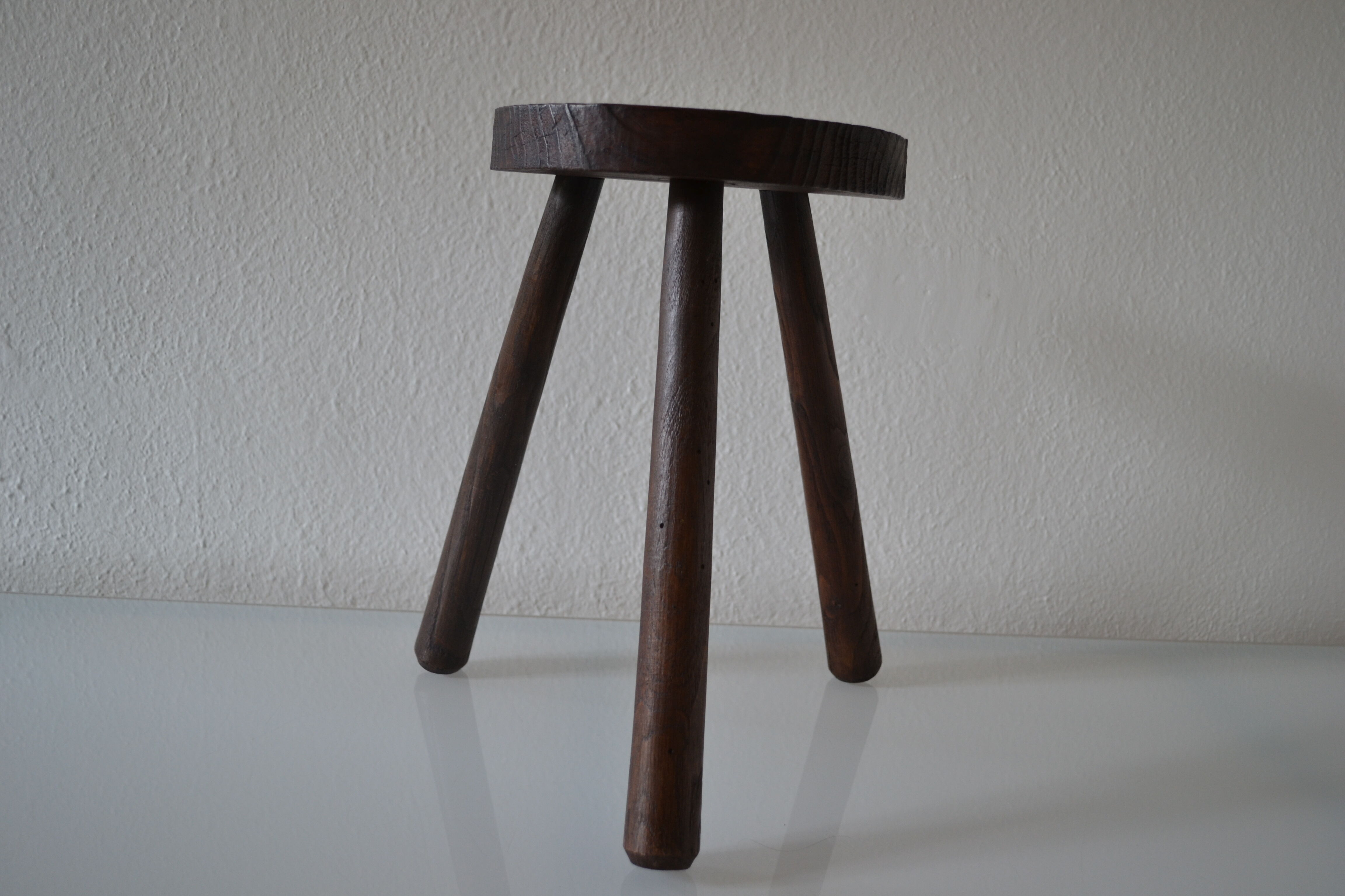 Brutalist modernist tripod stool 1950