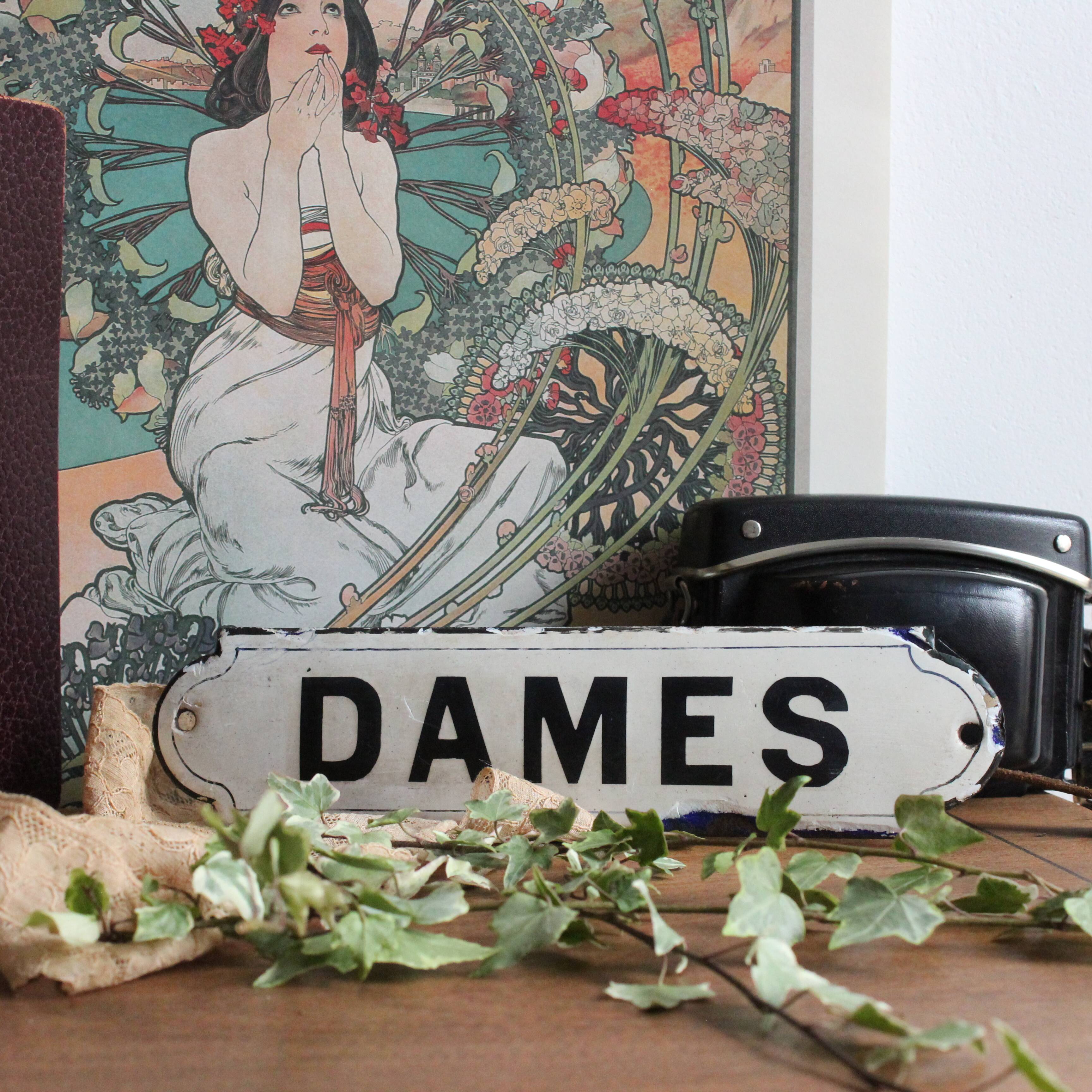 Ladies enamelled plaque