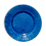 XL dish in blue glazed terracotta