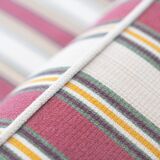 American sofa and armchair in original striped fabric from the 1970s