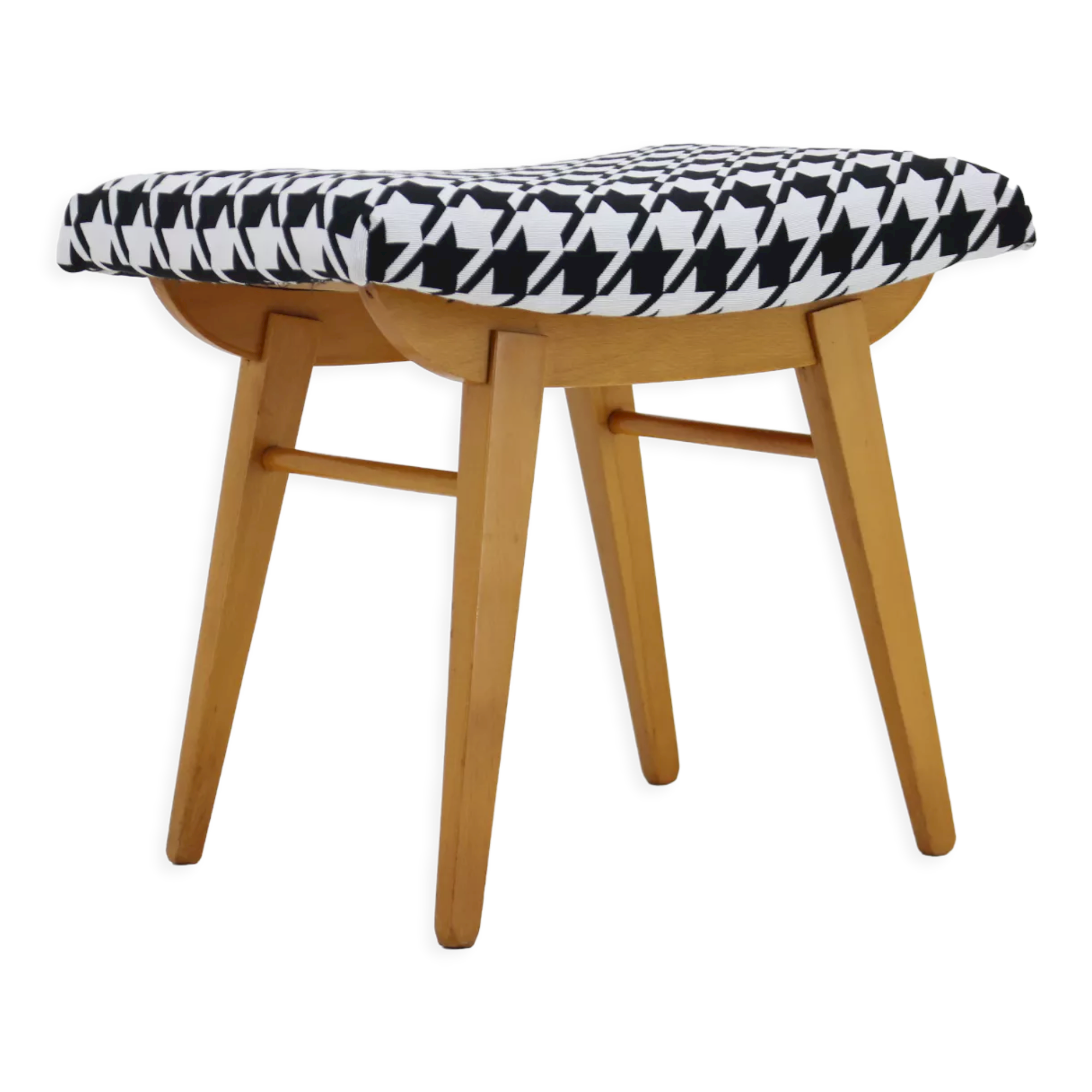 1970s Wood Stool, Czechoslovakia