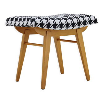 Tabouret en bois des années 1970, Tchécoslovaquie