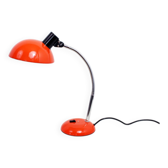 Lampe de bureau en métal orange